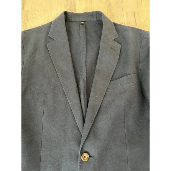 J CREW Ludlow Blue Linen Cotton Blend Blazer Sportcoat Sz 36s Slim - Picture 2 of 12